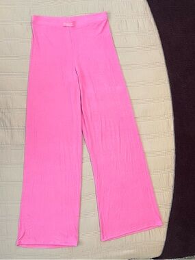 Victoria's Secret Pink Wide-Leg Lounge Pants Barbiecore Travel Relaxed
